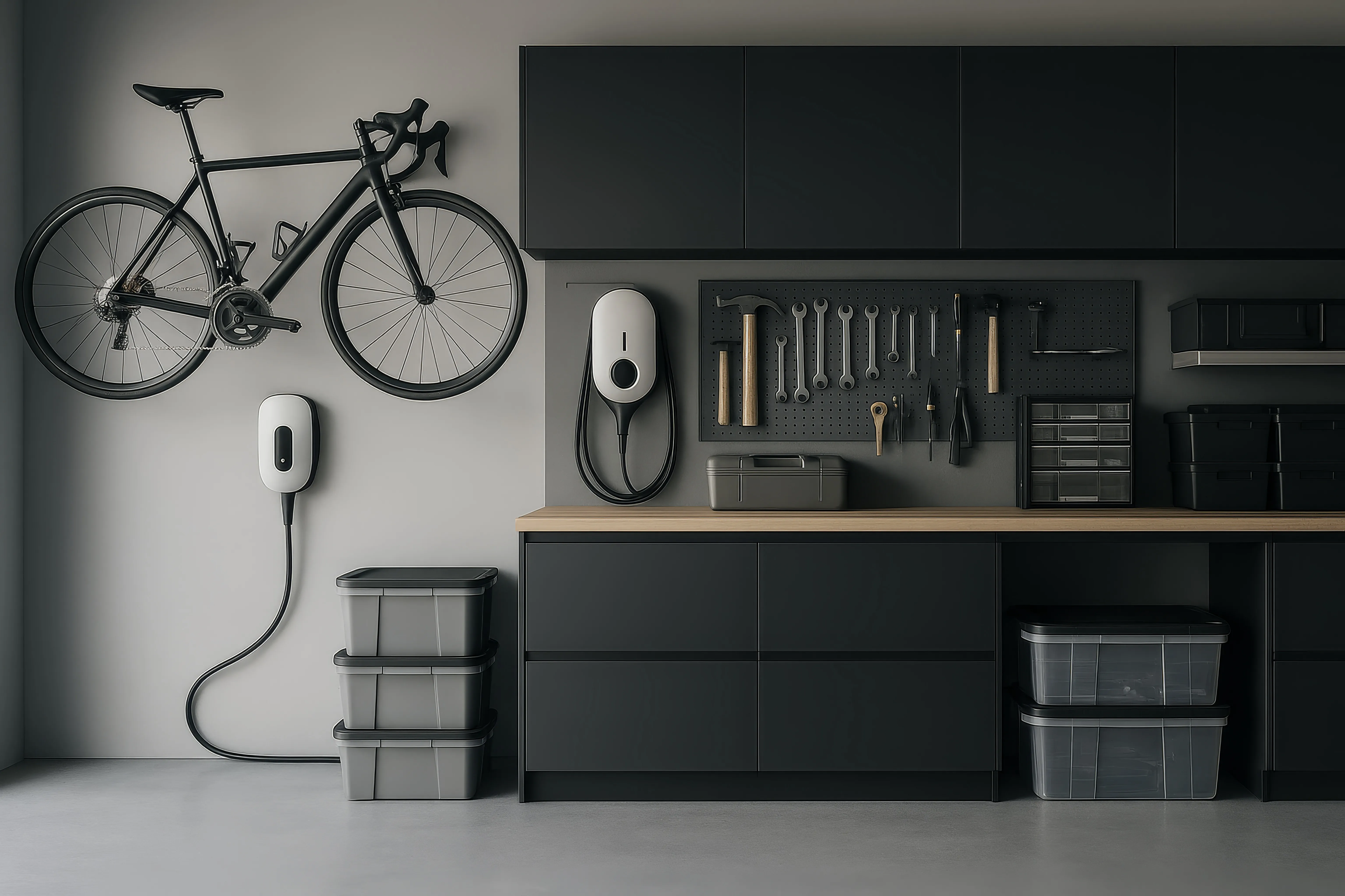 A clean and organized garage space after Cleantified's service
